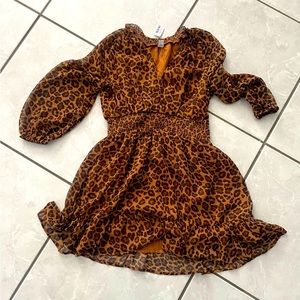 New Old Navy Leopard Midi Dress